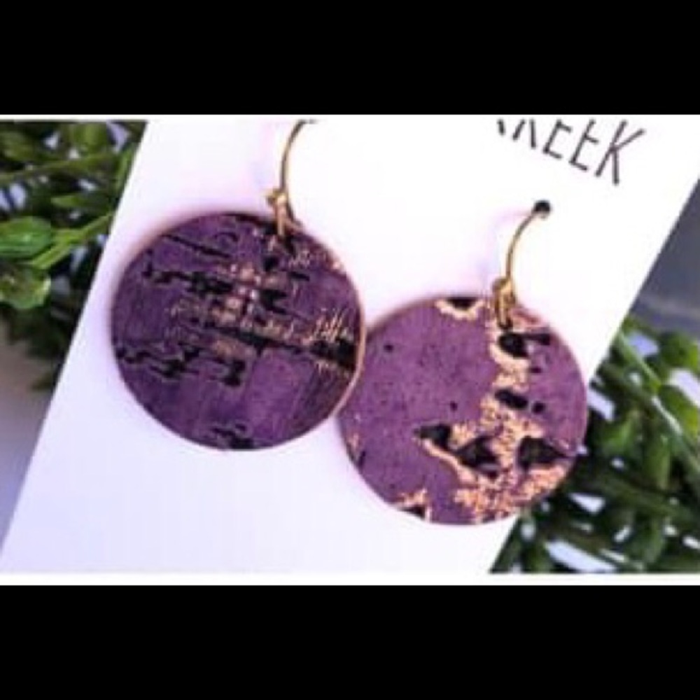 ARB,EPRINT 1” MINI GENUINE LEATHER EARRINGS